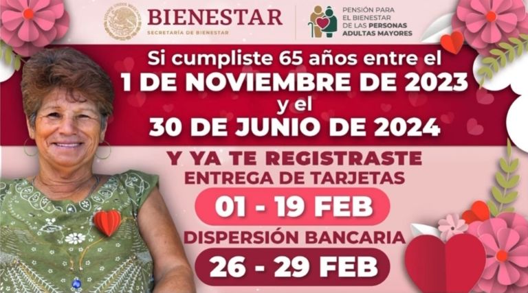 pensión del bienestar calendario de pago