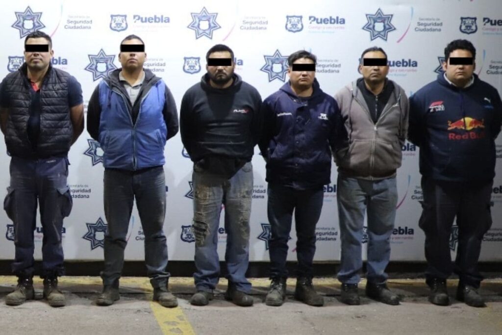 SSC Puebla detiene robo cables Telemex