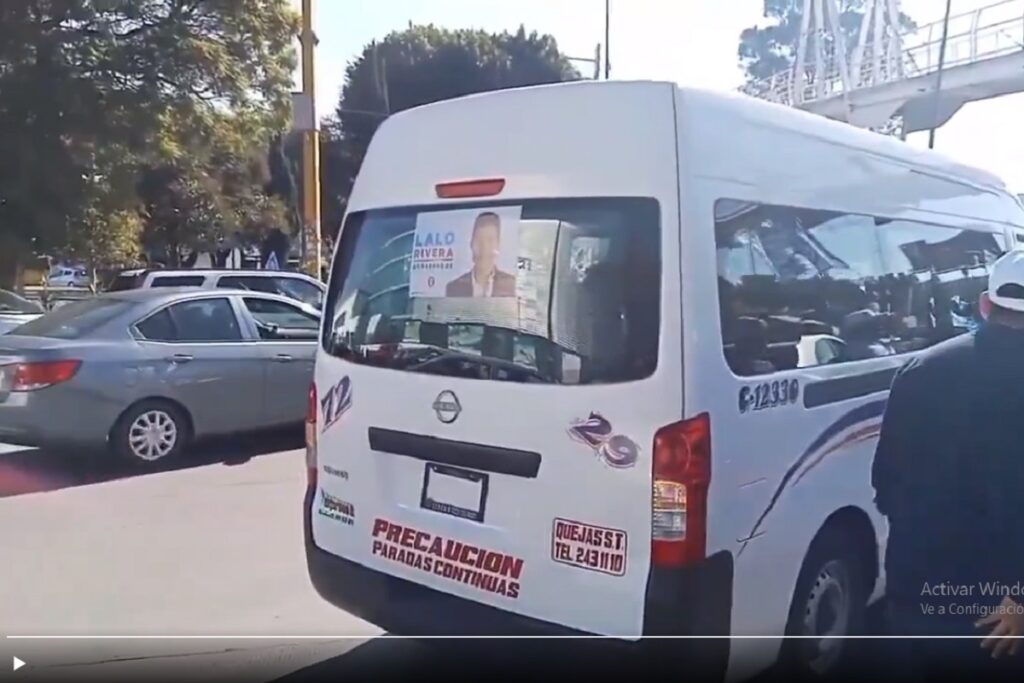 prohibir propaganda electoral en transporte público