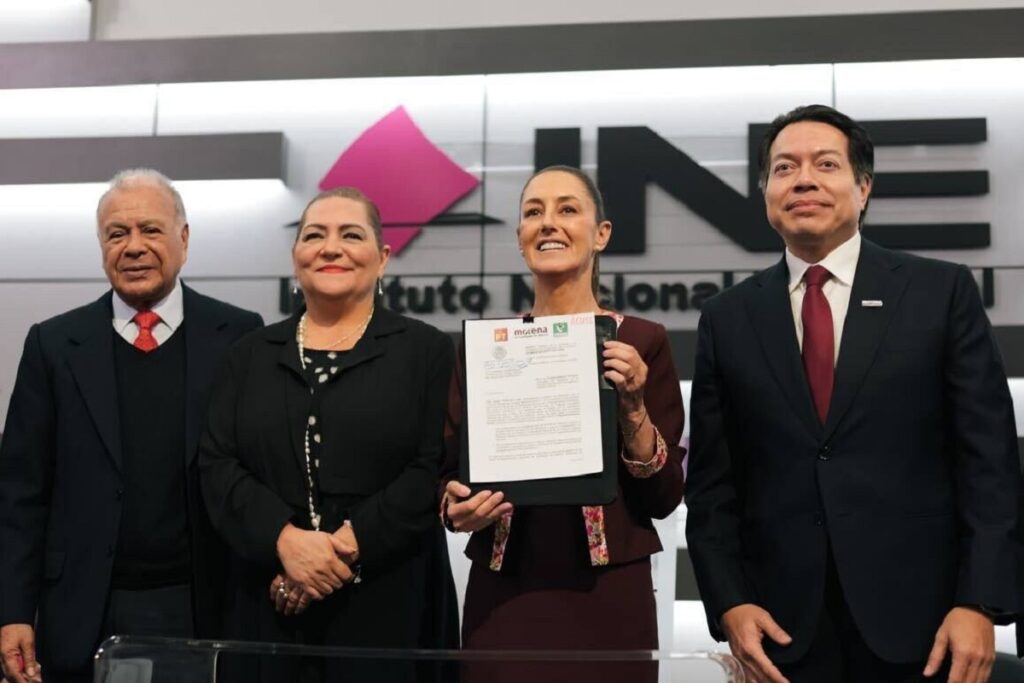 Claudia Sheinbaum se registra ante el INE como candidata a la Presidencia de México
