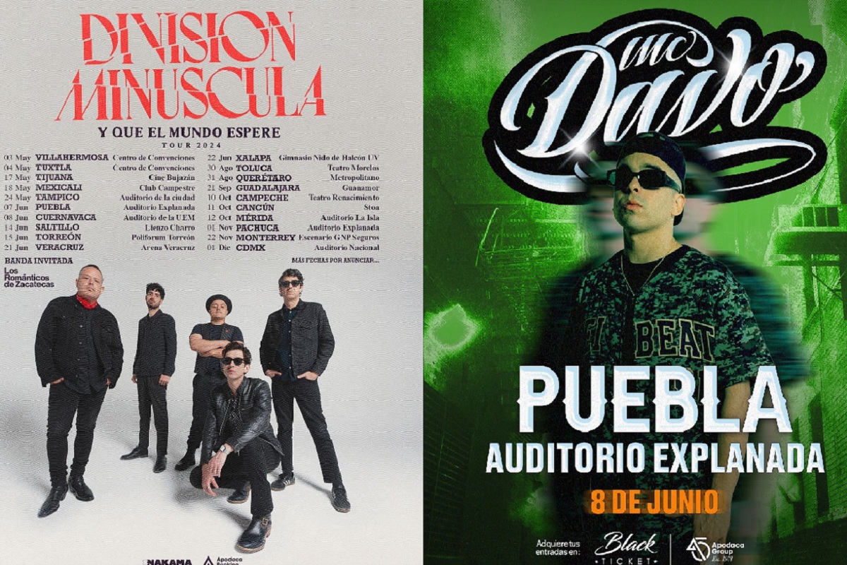 División Minúscula, MC Davo y Los Mesoneros en Puebla: Lugares y fechas 1 Division Minuscula MC Davo y Los Mesoneros en puebla
