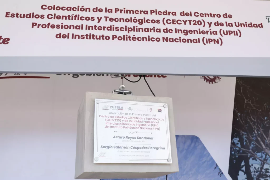 IPN Puebla Primera Piedra gobernador de puebla Sergio Salomon