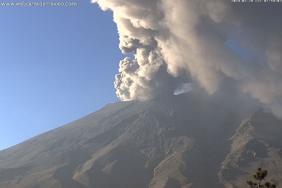 ATENCIÓN: En estos municipios de Puebla se reporta caída de ceniza del Popocátepetl 1 actividad volcan popocatpetl