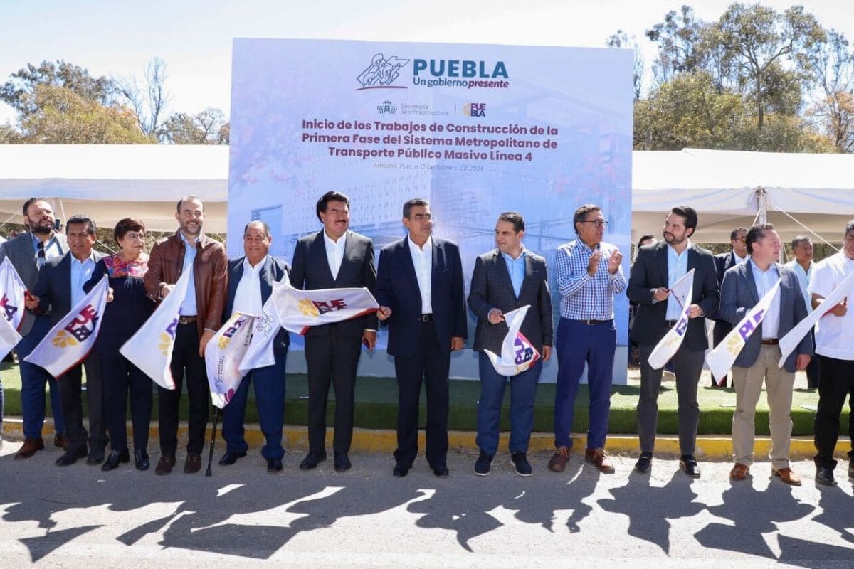 Inicia gobierno de Sergio Salomón primera fase del Sistema Metropolitano de Transporte 1 Sergio Salomón inicio Líenea Metropolitana RUTA