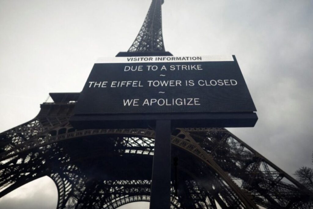 huelga en torre Eiffel