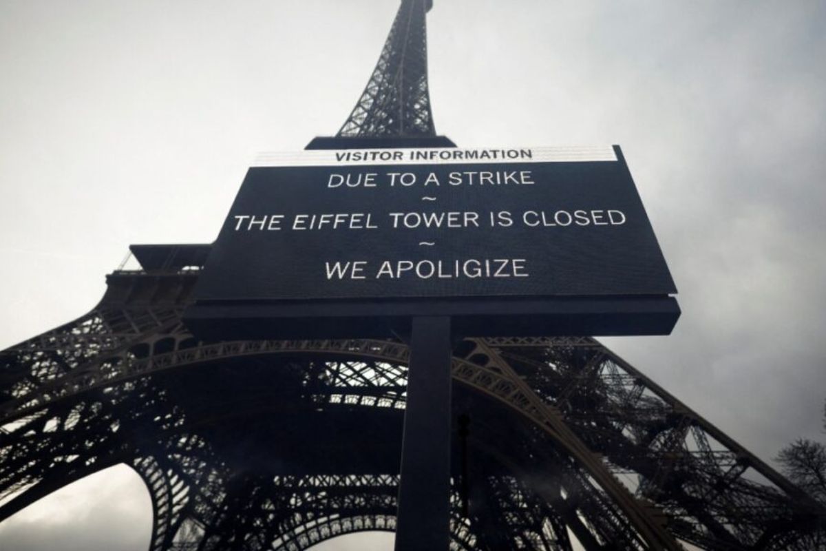 huelga en torre Eiffel