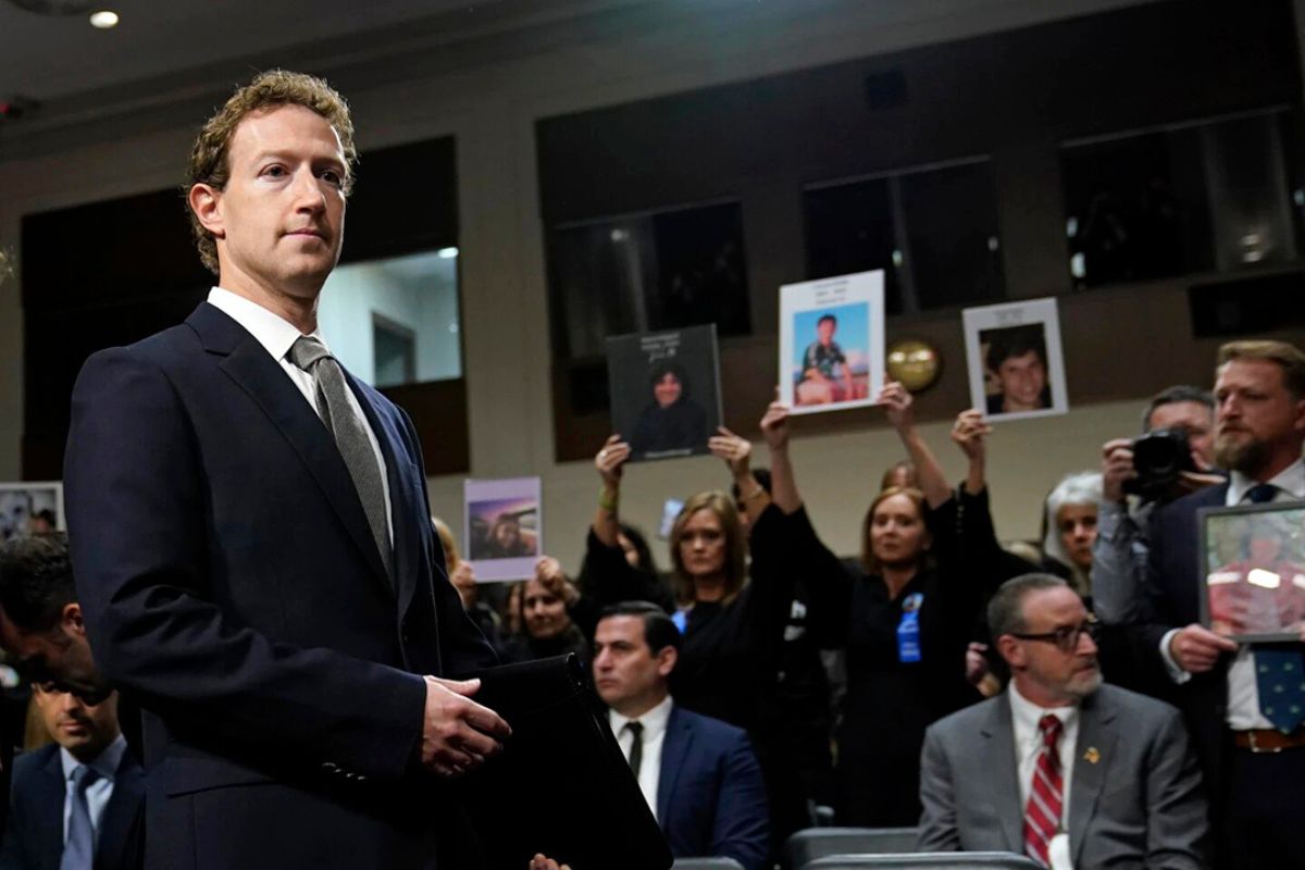 Mark Zuckerberg se disculpa ante familias por daños que redes sociales han causado a menores 1 Mark Zuckerberg audiencia 2024