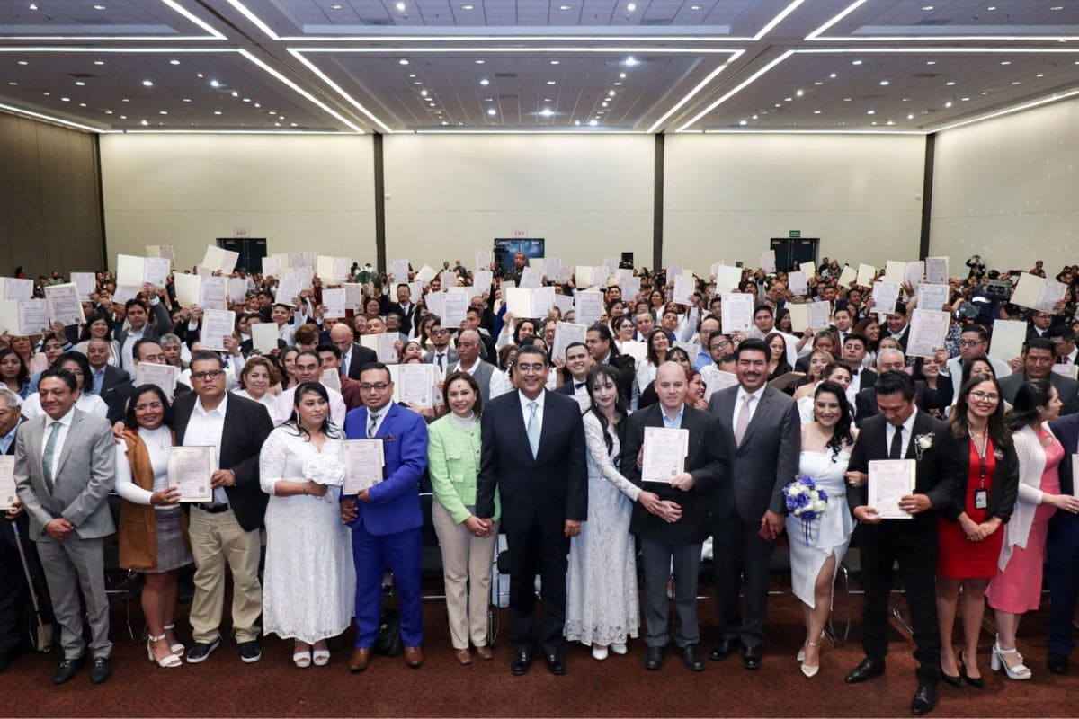 “¡Viva el amor!” Se casan 200 parejas este 14 de febrero en Puebla 1 matrimonios comunitarios Puebla 2024