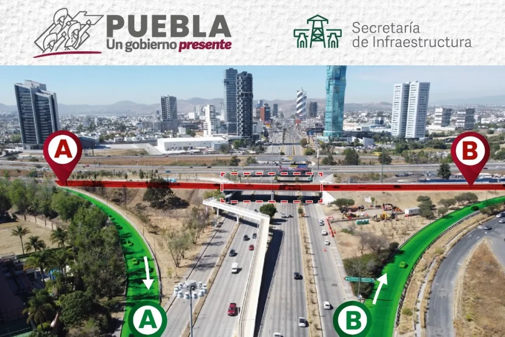 Así serán los cierres en la Atlixcáyotl y Periférico por la construcción del nuevo distribuidor