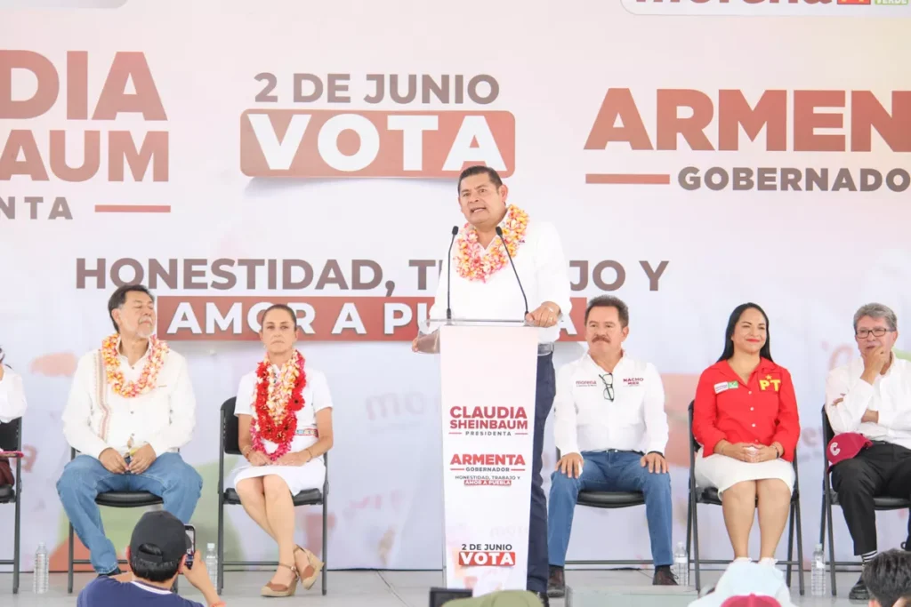 Asegura Sheinbaum que ganará junto con Armenta la presidencia y la gubernatura de Puebla