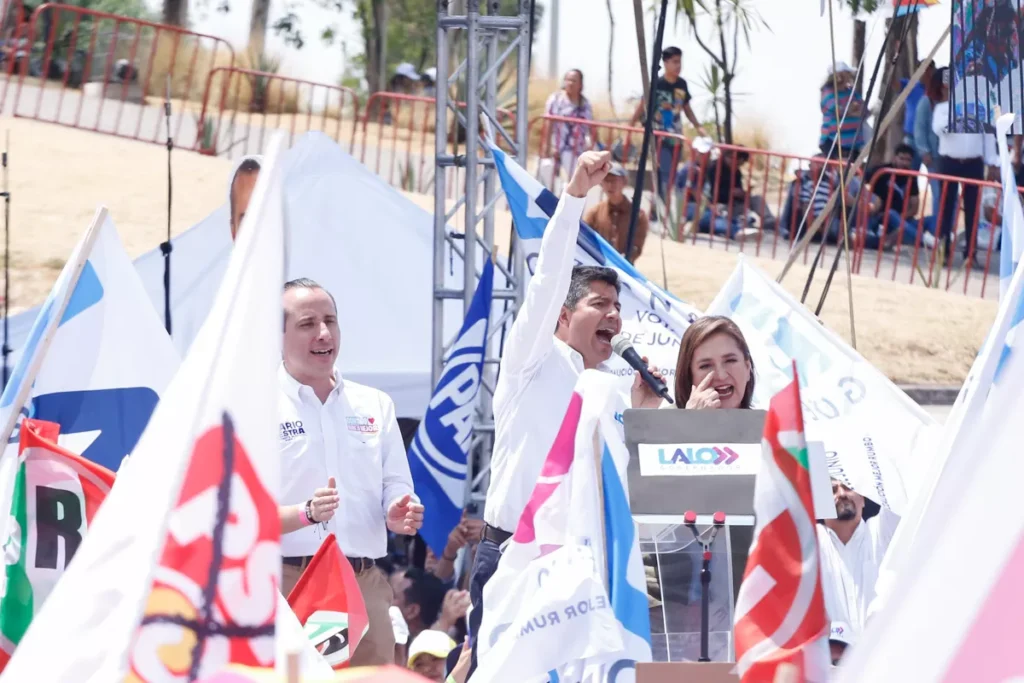 Eduardo Rivera Mario Riestra Xochitl Galvez arranque campana PAN Puebla 2024 12