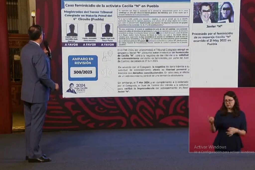 Exhiben a jueces que ampararon a Javier Zavala en la mañanera de AMLO