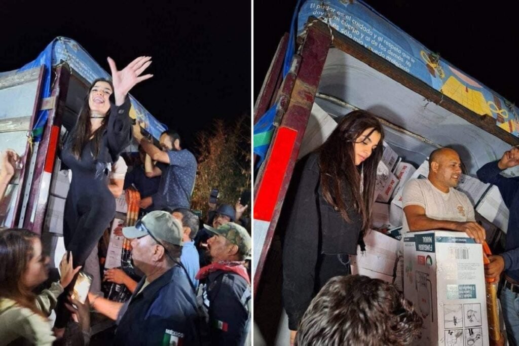 Karely Ruiz entrega ayuda a damnificados por incendios en Veracruz