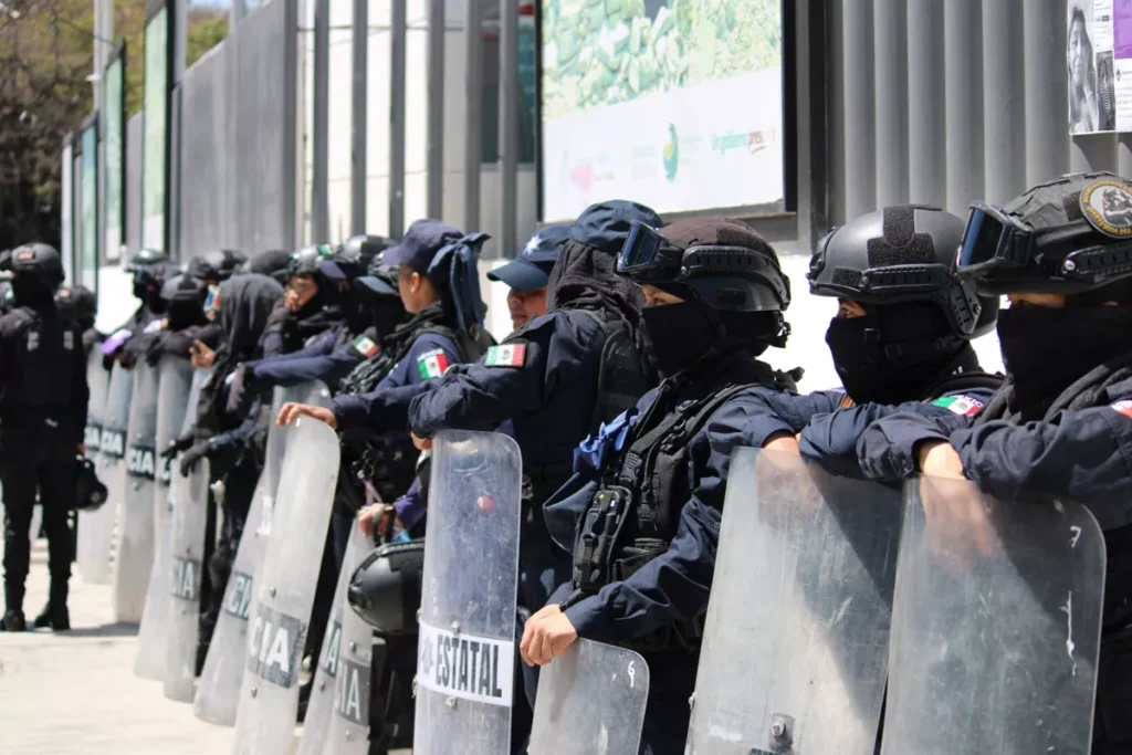 Marcha 8m Puebla zocalo de puebla