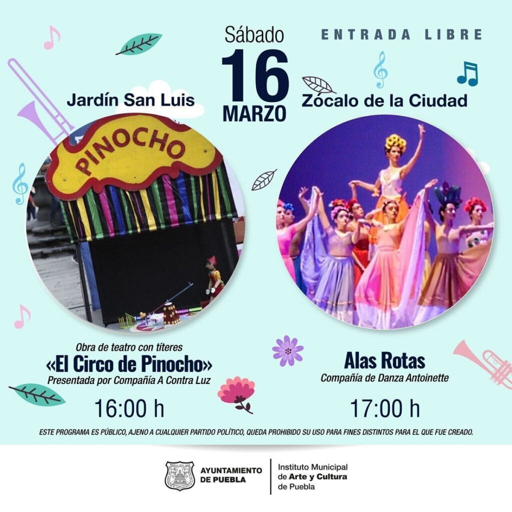 actividades culturaes en puebla 16 de marzo 2024