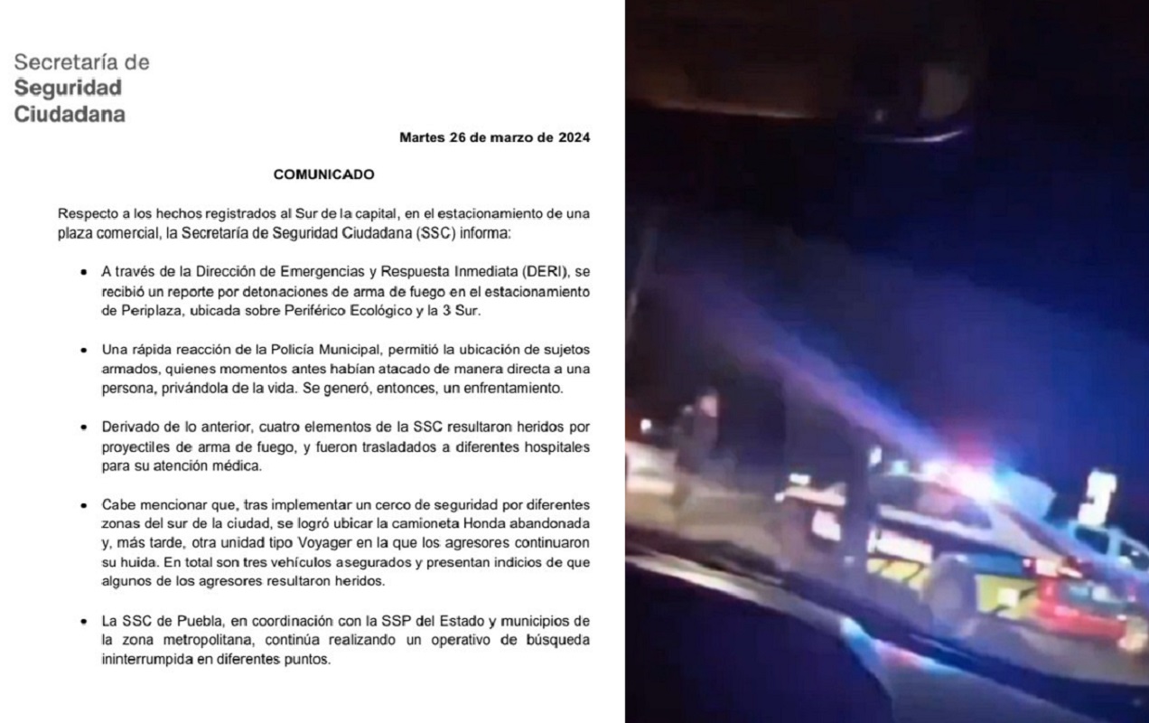 Cuatro policías municipales lesionados en balacera de Periplaza; delincuentes huyeron heridos 1 cuatro policias lesionados periplaza