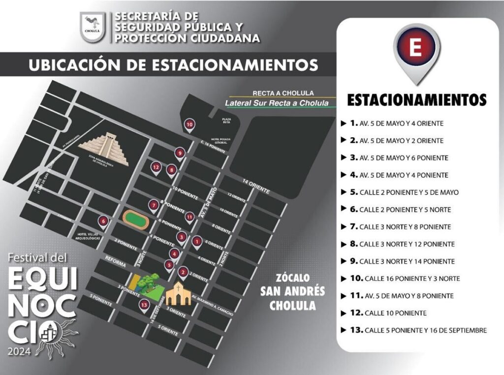 estacionamientos festival del equinoccio 2024