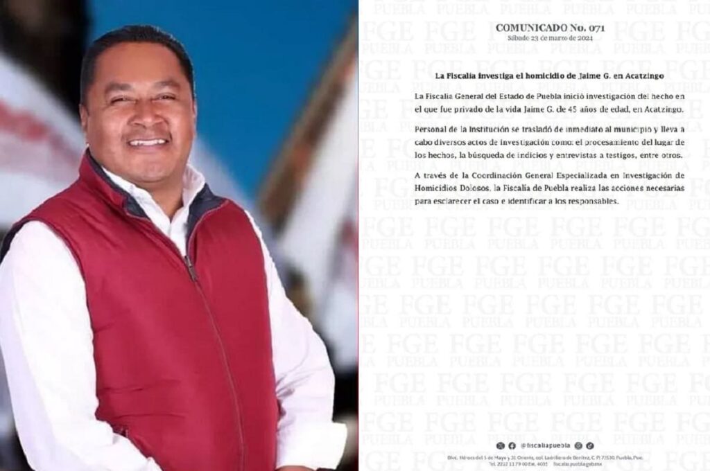 fiscalia de Puebla investigacion jaime gonzalez perez acatzingo
