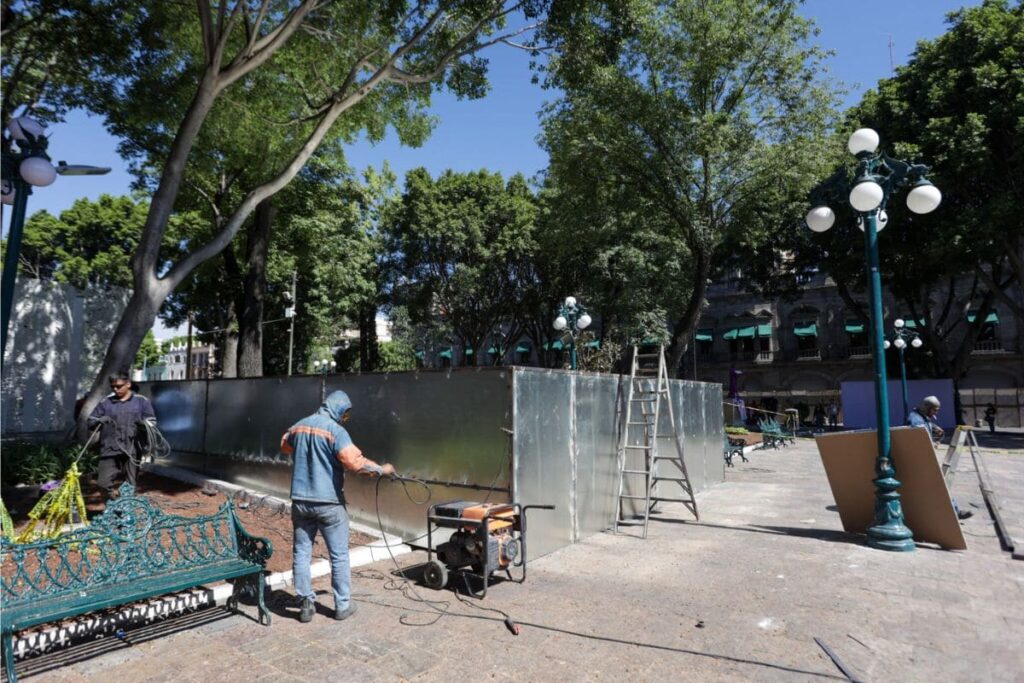 resguardo maquete centro puebla marchas del 8m 2024