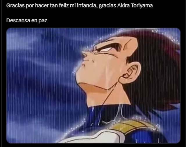vegeta despide akira toriyama