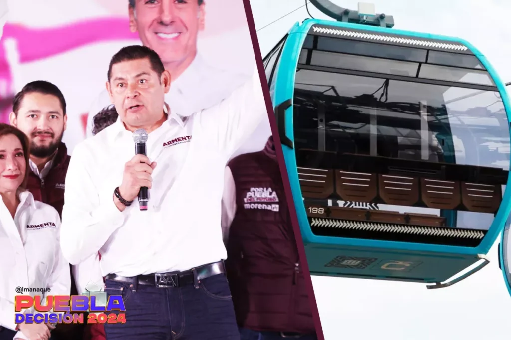 Propone Alejandro Armenta dos líneas de Cablebus en Puebla; estas son las rutas
