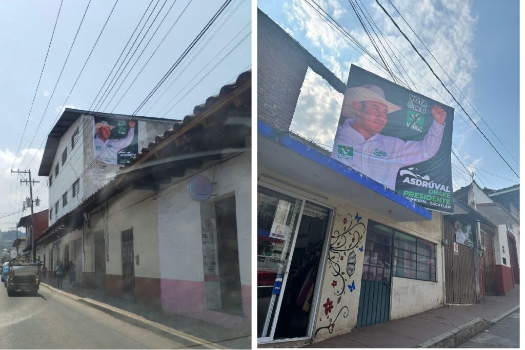 Asdrúval Drake cae en desesperación; pone lonas en lugares prohibidos de Zacatlán