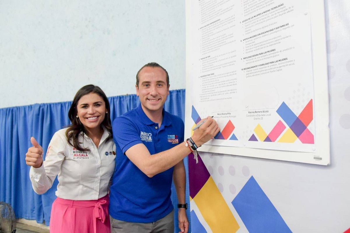 Mario Riestra, primer candidato que se compromete con el desarrollo de las mujeres en el municipio de Puebla 1 Mario Riestra compromisos mujeres