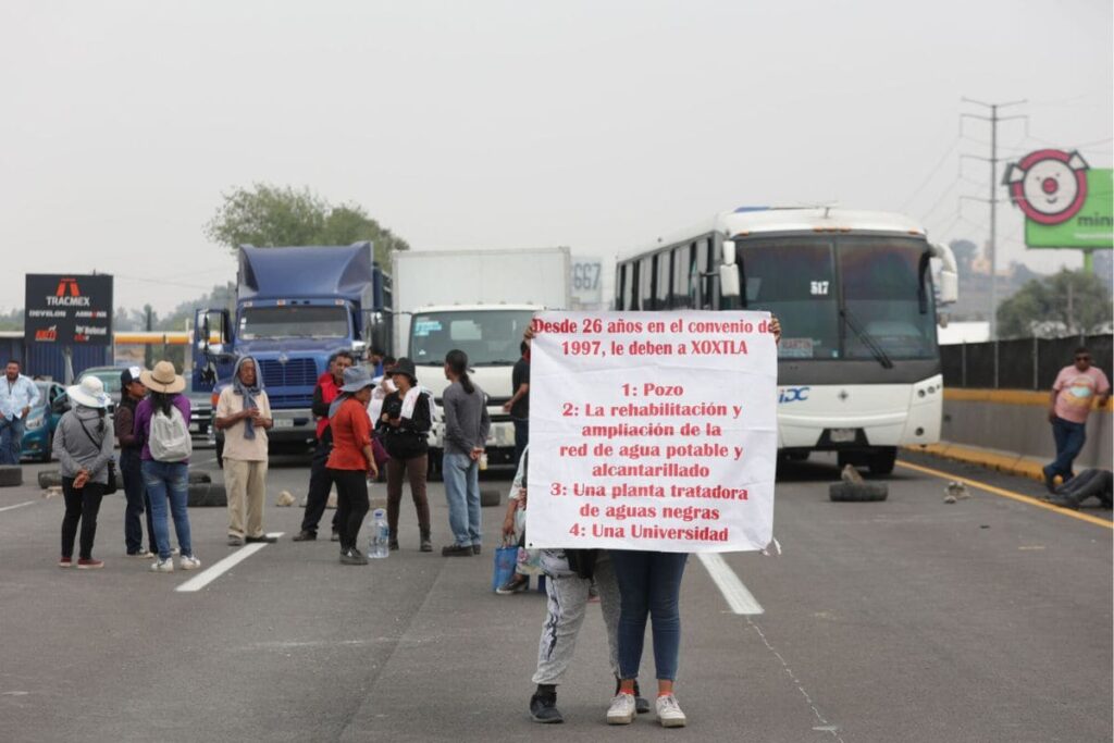 por qué bloquearon la México-Puebla