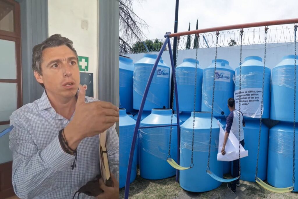 entrega de tinacos azules en Puebla no fue ilegal