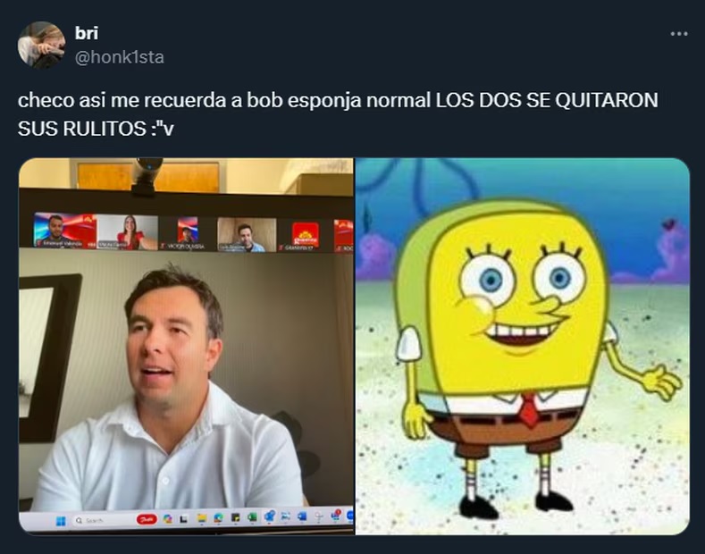meme checo perez cambio de look