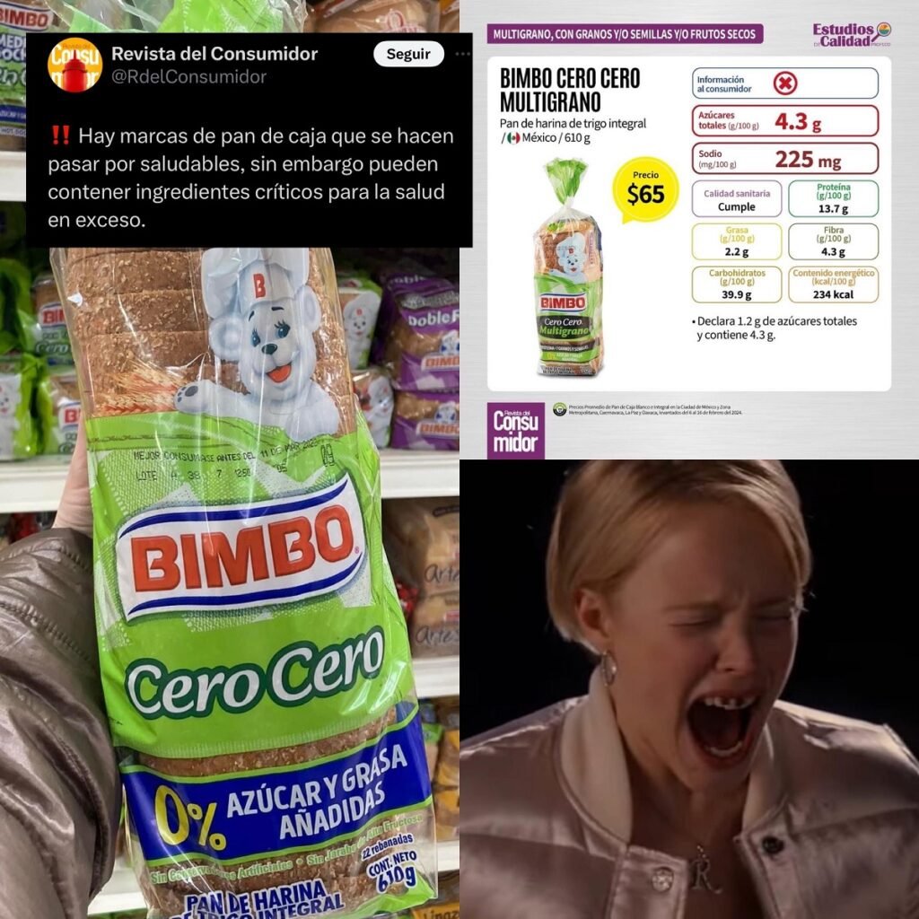 pan bimbo cero cero informacion nutrimental