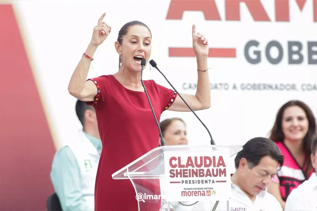Arlejandro Armenta Claudia Sheinbaum Pepe Chedraui cierre de campana plaza civica Puebla 19