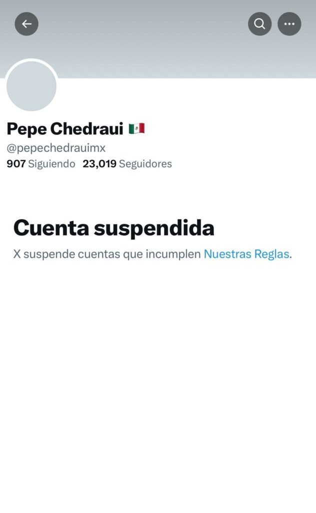 Atacan cuenta de Pepe Chedraui en X