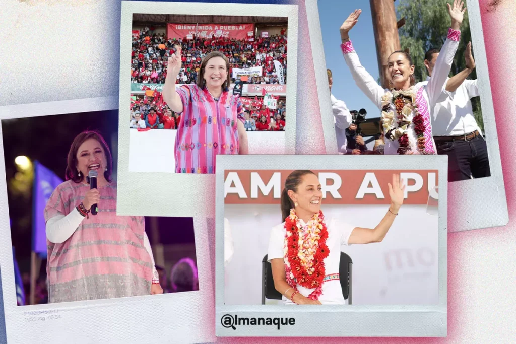 Cuantas veces vinieron a Puebla Claudia Sheinbaum y Xochitl Galvez en campana