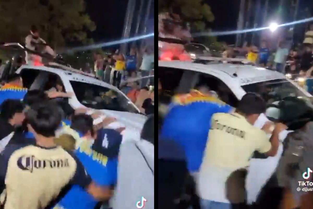 (VIDEO) Aficionados del América sacuden patrulla de la Guardia Nacional 1 aficionados del América sacuden patrulla