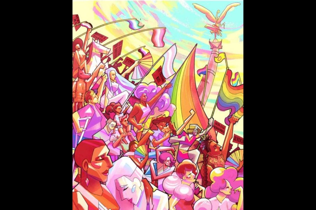 Este es el arte oficial de la Marcha del Orgullo LGBT+ CDMX 2024 1 cartel marcha del orgullo LGBT+ CDMX 2024