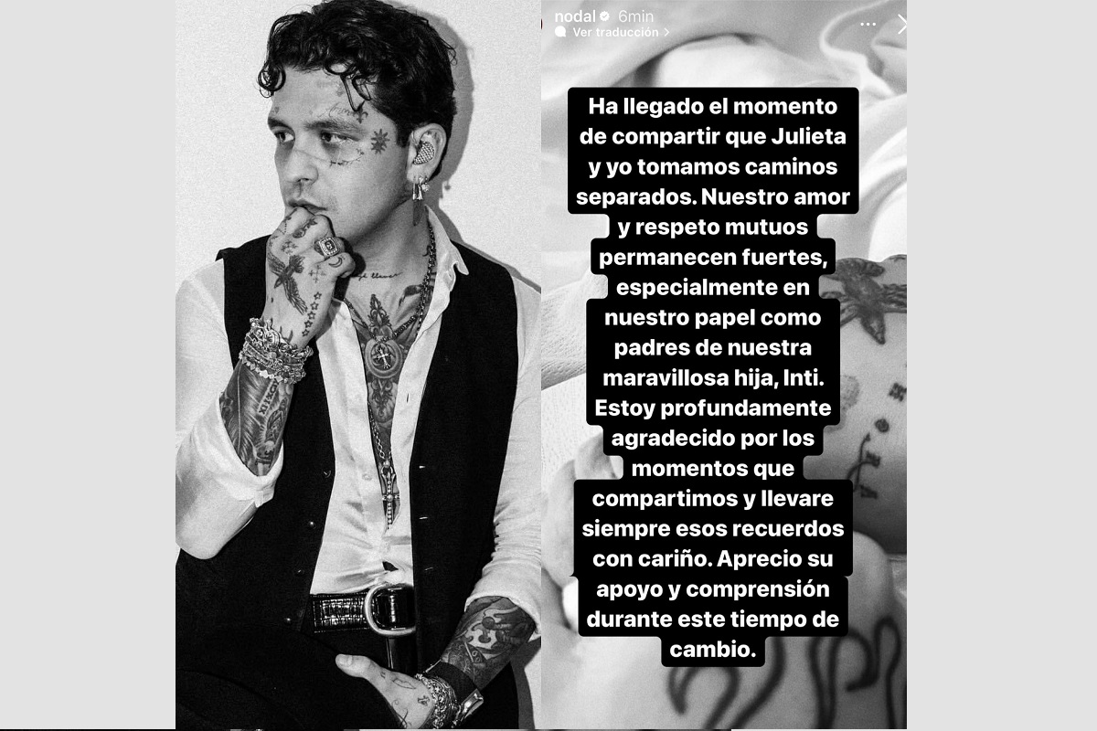 Christian Nodal y Cazzu confirman su separación, pero seguirán unidos por su hija 1 Christian Nodal y Cazzu confirman su separación, pero seguirán unidos por su hija