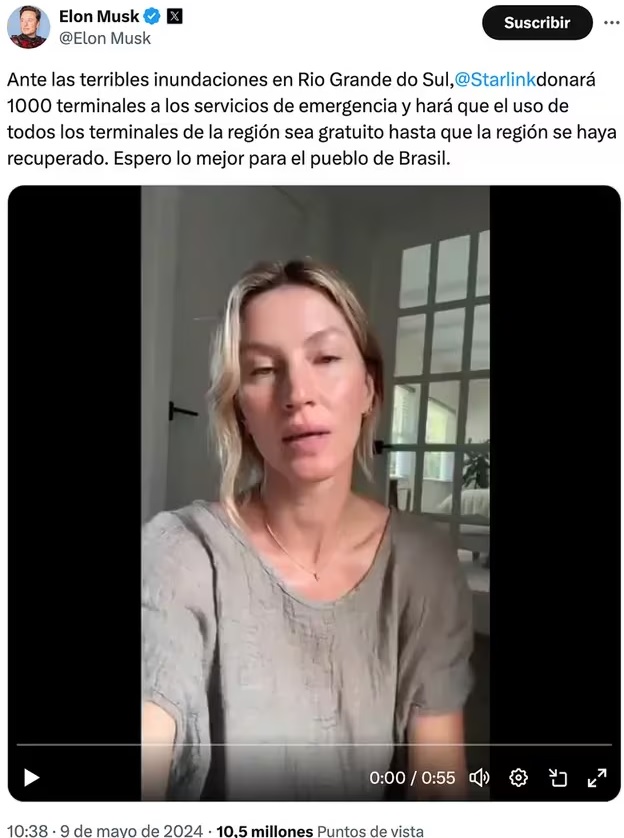 elon musk ayuda inundaciones en brasil