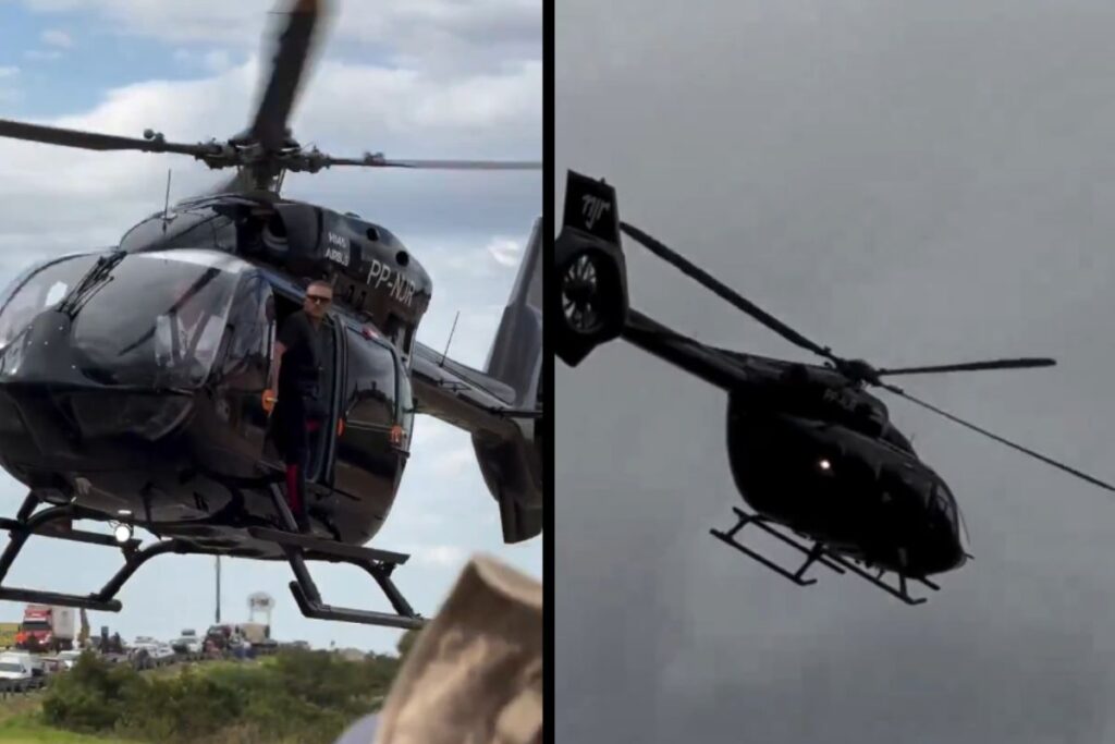 helicóptero de Neymar Jr inundaciones en Brasil