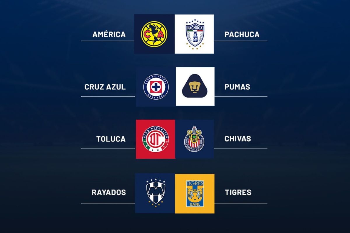 Así quedaron los duelos de la Liguilla 2024 con los 4 grandes de México 1 partidos de la Liguilla 2024
