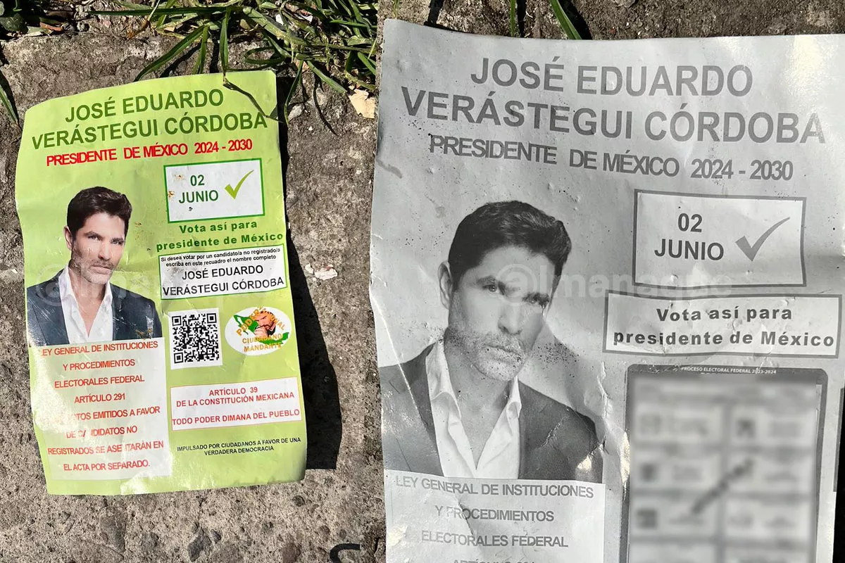 ¡Ora! A dos días de la elección, aparecen volantes a favor de Eduardo Verástegui en Puebla 1 Eduardo Verástegui propaganda Puebla