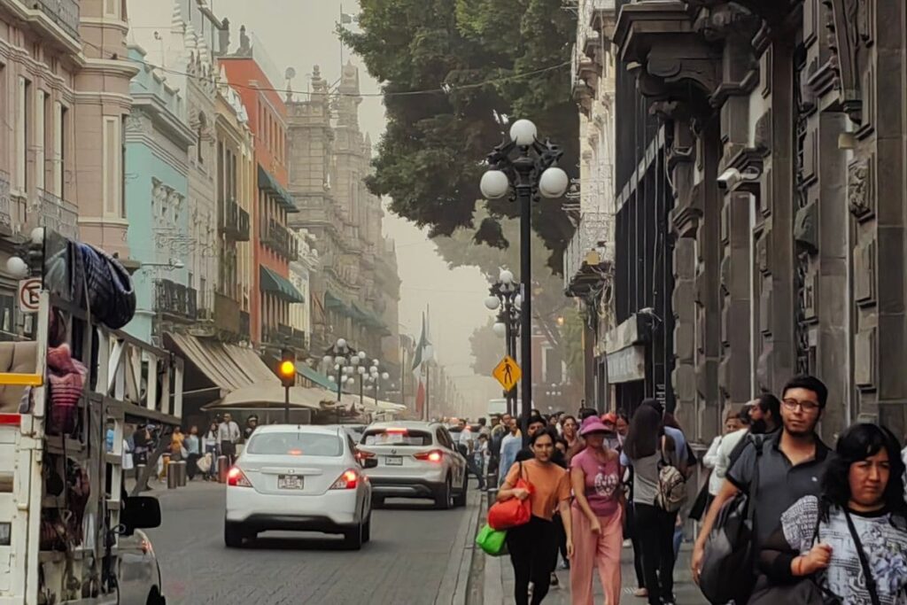 tormenta de polvo en Puebla
