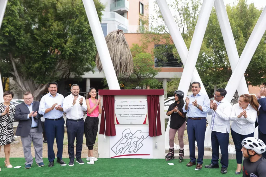 Sergio Salomon reinaugura la ciclopista Hermanos Serdán con 47 mdp