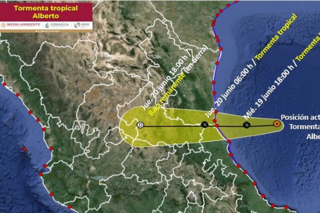 La tormenta tropical Alberto” provocará lluvias en estos municipios de Puebla