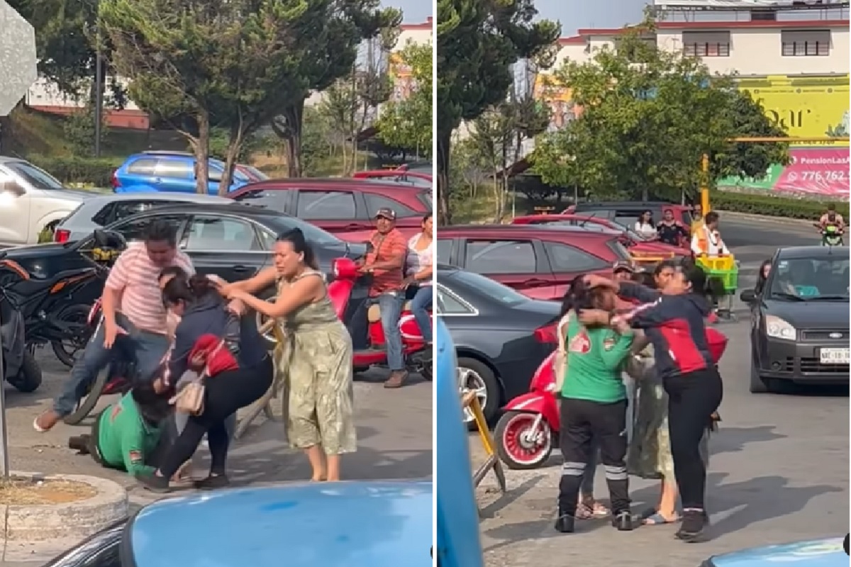 VIDEO: Golpean a mujer embarazada en el estacionamiento de Bodega Aurrerá en Huauchinango 1 Golpean a mujer embarazada en el estacionamiento de Bodega Aurrerá en Huauchinango