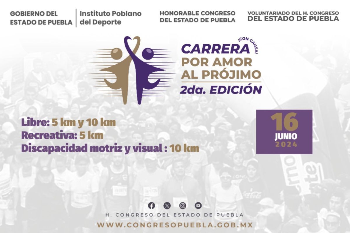 carrera Por Amor al Prójimo Congreso de Puebla