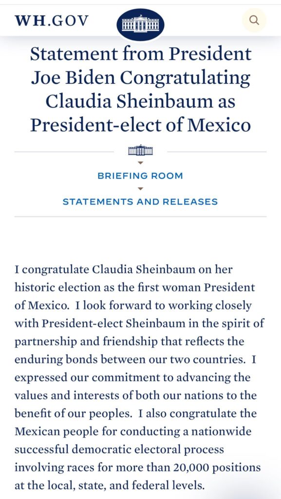 claudia sheinbaum joe biden