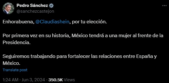 claudia sheinbaum pedro sanchez