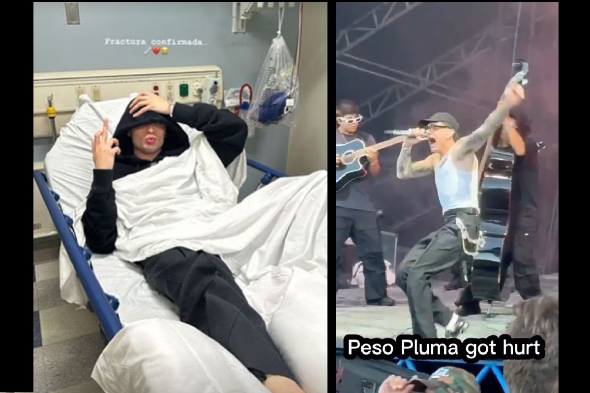 VIDEO: Este es el momento en el que Peso Pluma se fractura el tobillo durante su concierto 1 este es el momento en el que peso pluma se fractura el tobillo