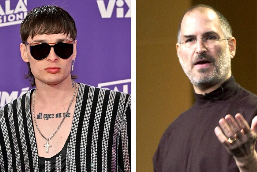 Peso Pluma olvida que Steve Jobs está muerto y le envía este mensaje